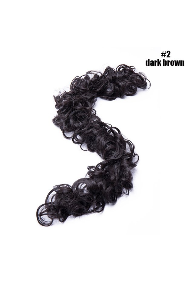 dark brown BENEHAIR Synthetic Women Chignon Messy Hair Bun Scrunchy Hair Bun Band Hairband Hairpiec