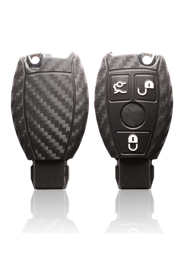 key case jingyuqin 3 Buttons Silicone Car Key Case For Mercedes Benz CLS CLA GL R SLK AMG A B C S Cl