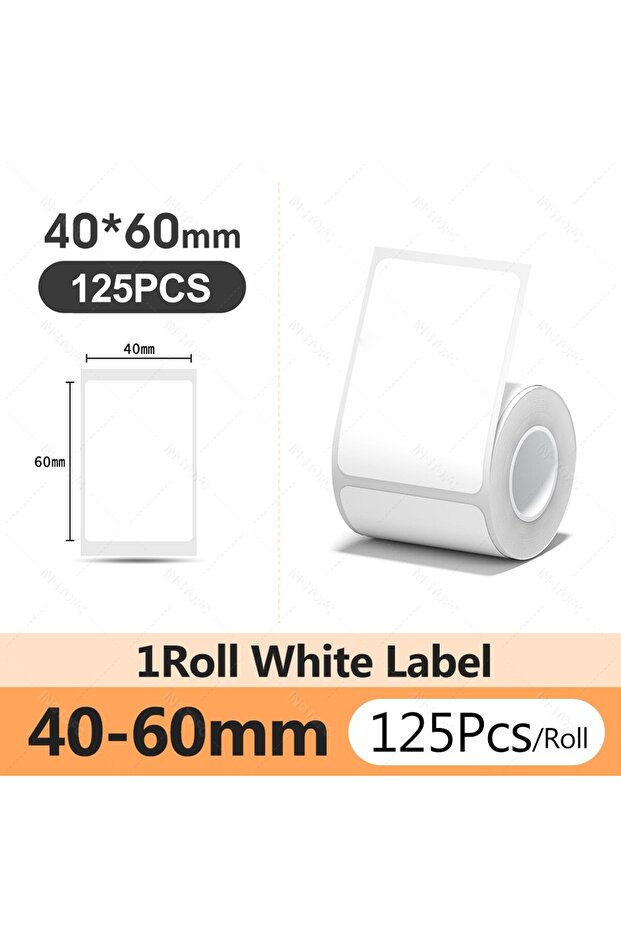 ملصق أبيض أصلي من Niimbot B21/B1/B3S/B31، مقاس 40×60 مم، شفاف، ذاتي اللصق