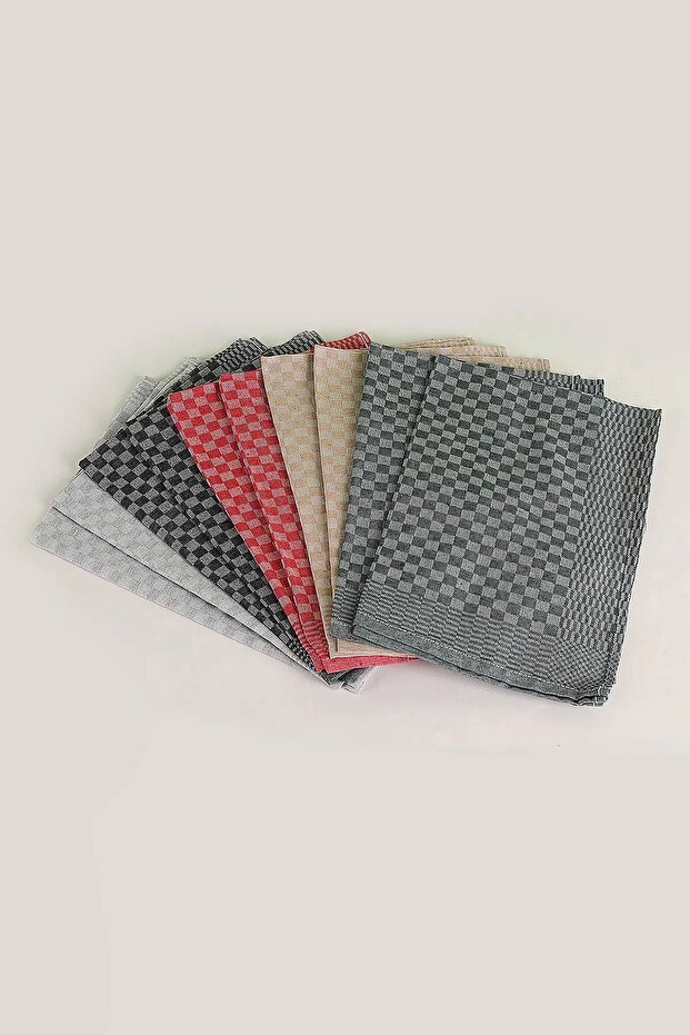 45X65 Checkered German Napkin - 10 Pieces - Colorful
