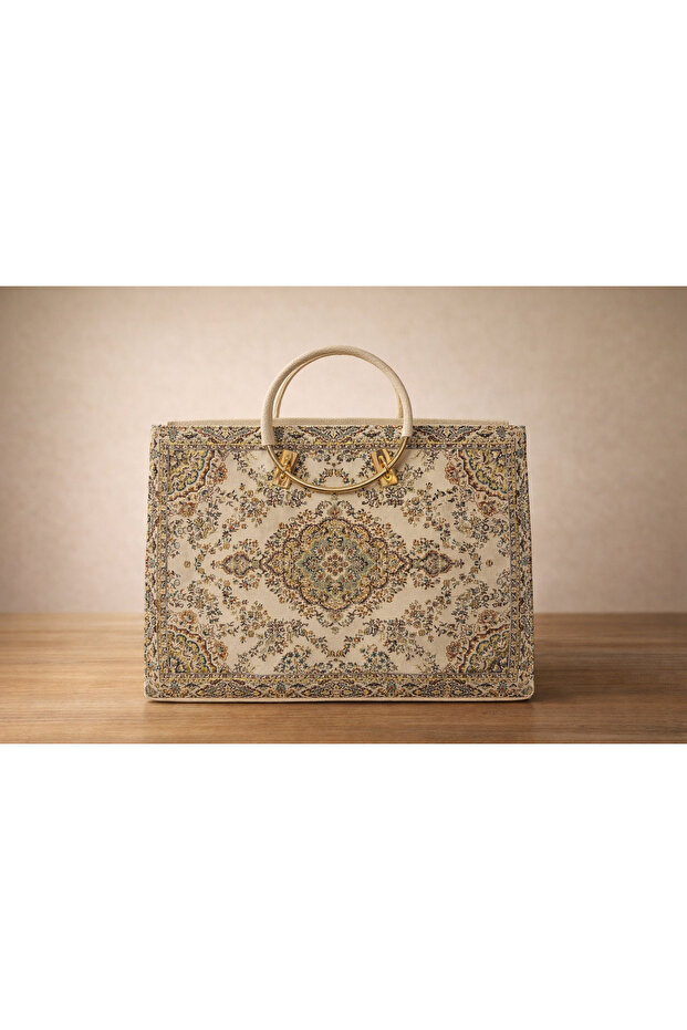 حقيبة يد منقوشة أصلية - تصميم أنيق وراقٍ - 1