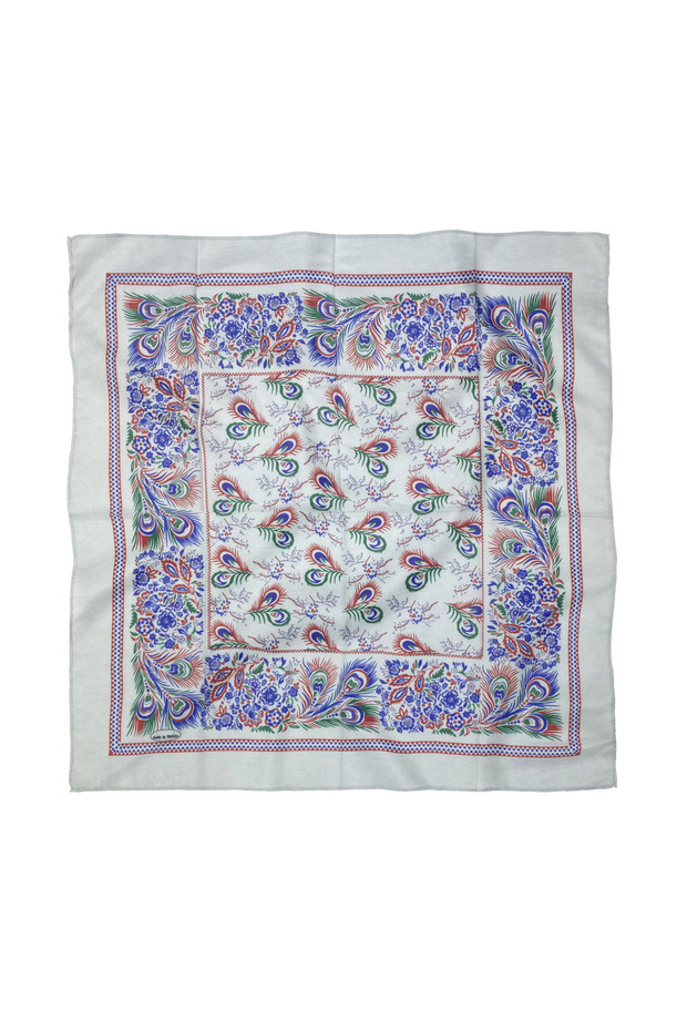 وشاح قطني منقوش 75×75 سم - 1