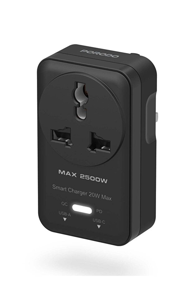 Velocitas Universal AC Wall Socket with PD 20W & QC 18W Fast Charging