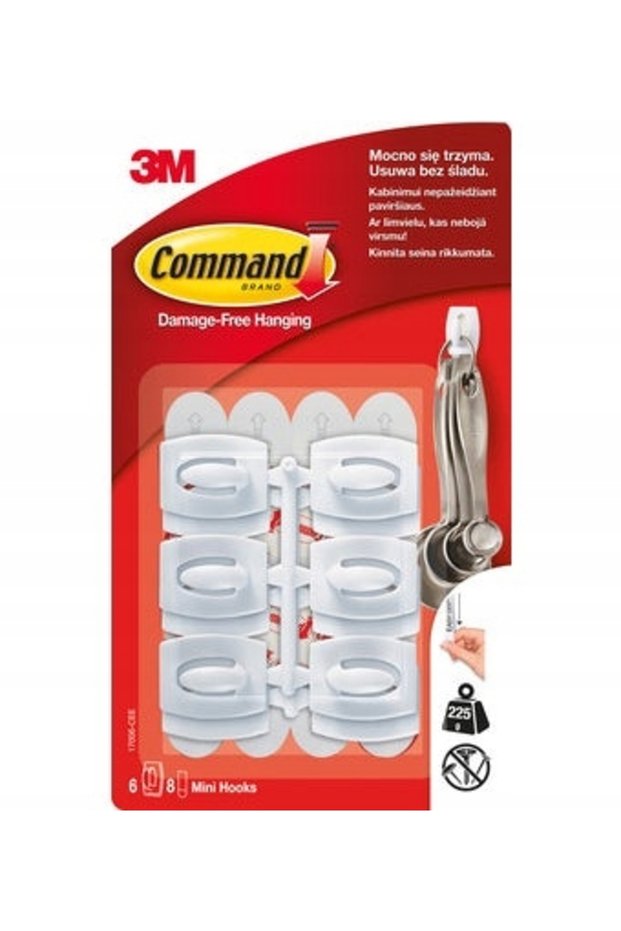 Cârlige autoadezive multiple Command, 6 bucăți
