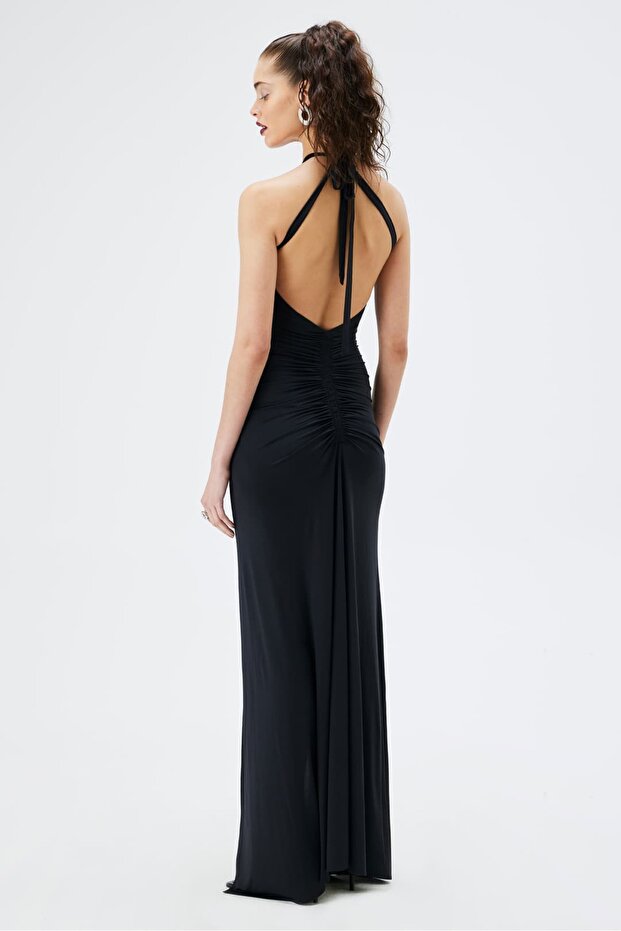 Bella Elbise - Siyah - 7