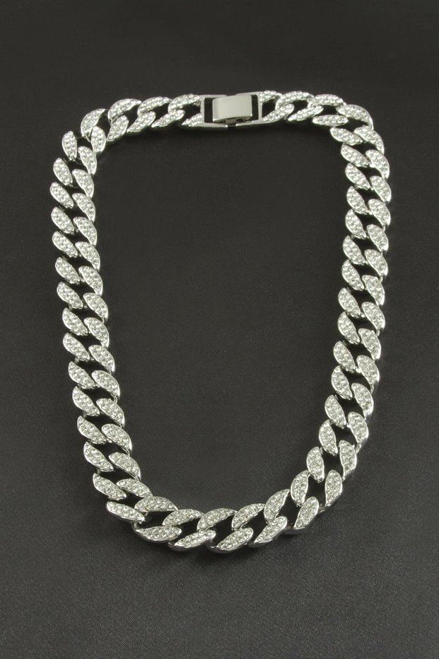Chain Zircon Stone Luxury Steel Necklace Zircon Stone Necklace Stylish Design