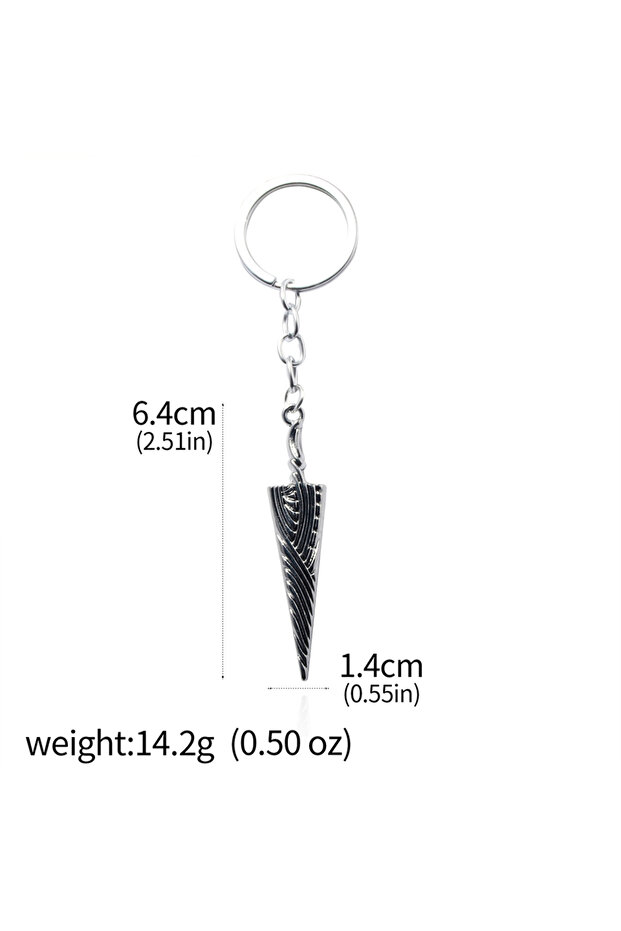 K00647 Game Hollow Knight Bone Spike Keychain Necklace Pure Spike Sword Metal Pendant Keychain Cospl