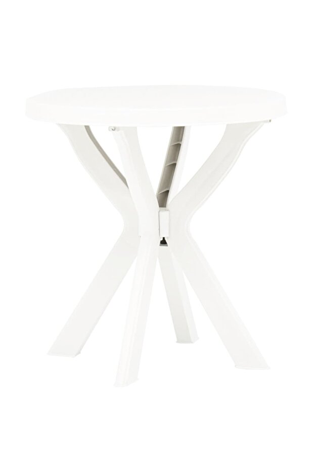 Bistro Table White Ø70 cm Plastic