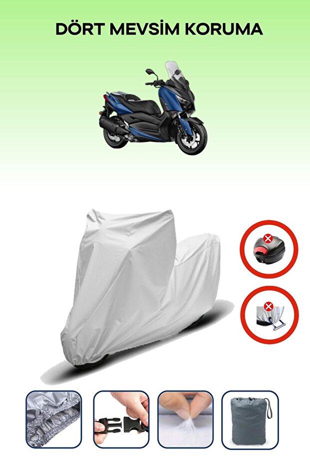 Gray Rear Bag Lock Incompatible with Yamaha X-Max 250 Compatible Motorcycle Tarpaulin, 4 Seasons