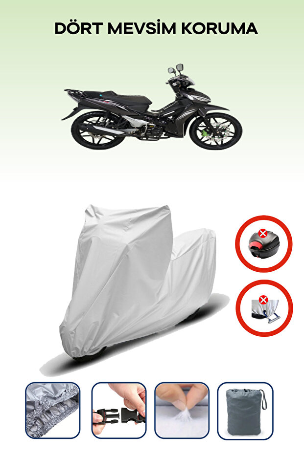 Gray Rear Bag Lock Incompatible with Kuba Easy Pro 50 Compatible Motorcycle Tarpaulin, 4 Seasons