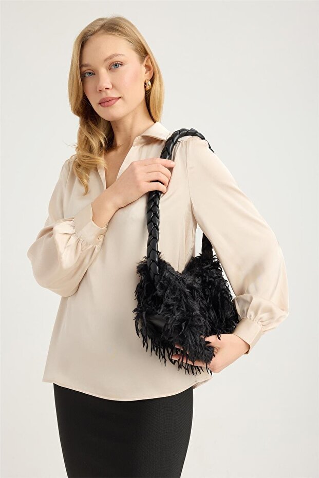 Örgü Saplı Çanta - 2