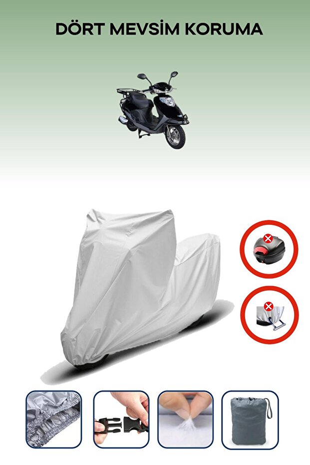 Gray Rear Bag Lock Incompatible Altai Carrier 125 Compatible Motorcycle Tarpaulin, 4 Seasons
