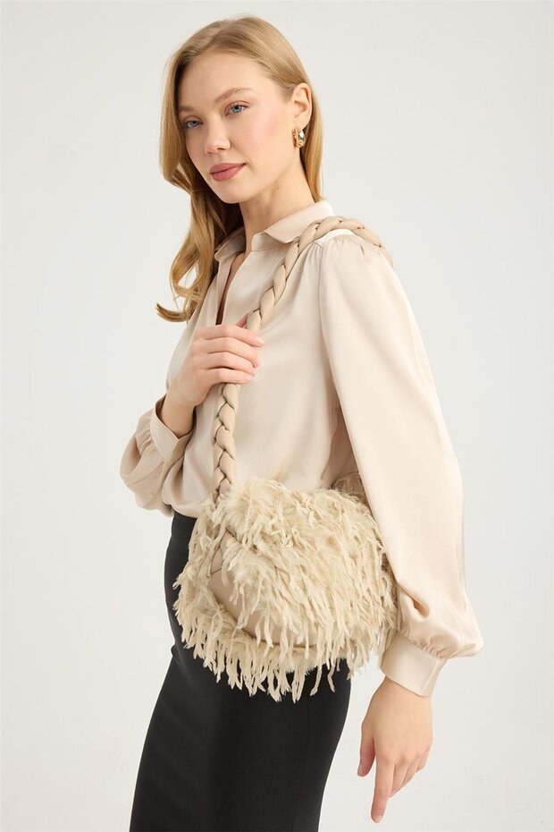 Örgü Saplı Çanta - 4