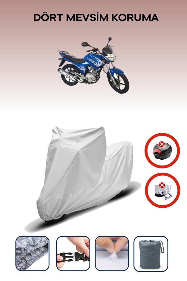 Gray Rear Bag Lock Incompatible with Kuba Ruha 125 Compatible Motorcycle Tarpaulin, 4 Seasons