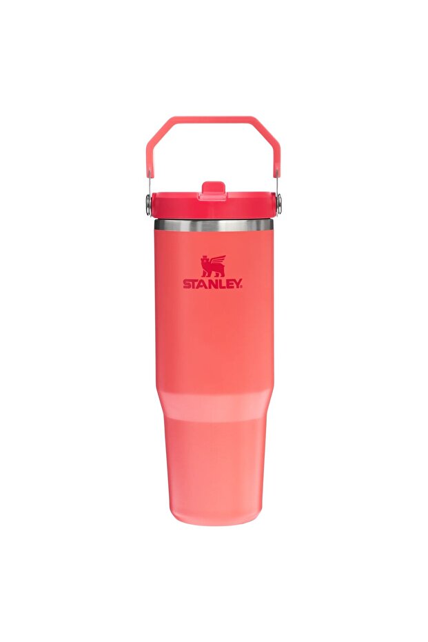 The Iceflow Flip Straw Thermos Cup with Straw 0.89 Lt (30 oz) - Hot Coral - 1