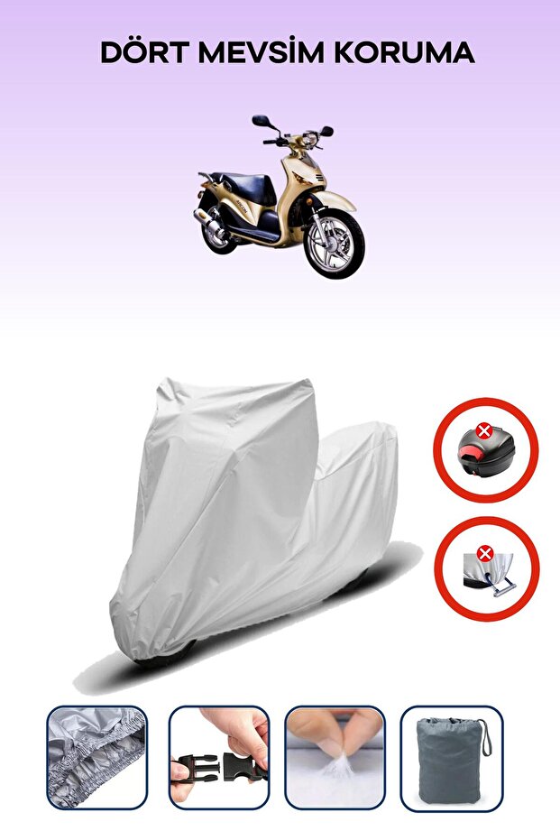 Gray Rear Bag Lock Incompatible with Dorado Arcon 150 Compatible Motorcycle Tarpaulin, 4 Seasons