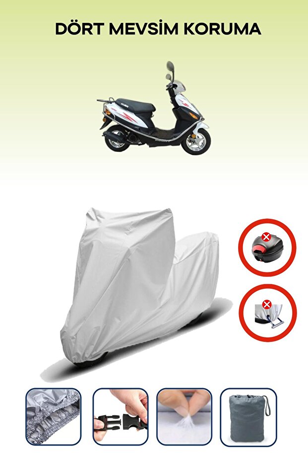 Gray Rear Bag Lock Incompatible with Kuba Fighter 80 Compatible Motorcycle Tarpaulin, 4 Seasons