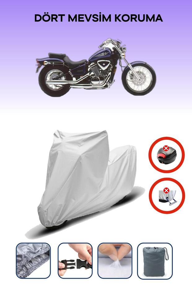 Gray Rear Bag Lock Incompatible Honda Vt 600 Shadow Compatible Motorcycle Tarpaulin, 4 Seasons