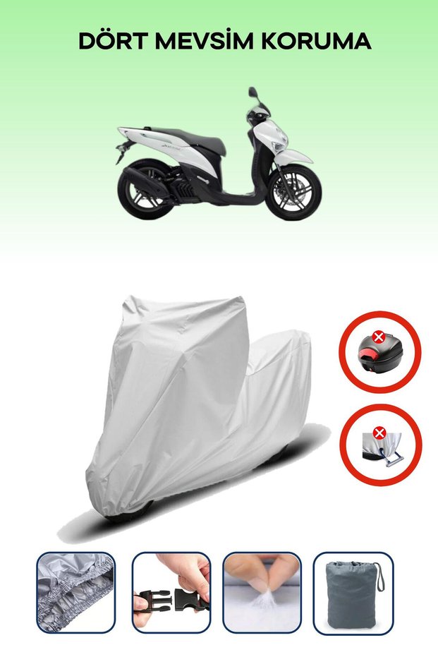 Gray Rear Bag Lock Incompatible with Yamaha Xenter 150 Compatible Motorcycle Tarpaulin, 4 Seasons