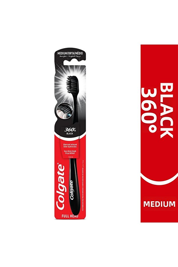 Brand: Toothbrush - 360 °   Black Charcoal Medium Category: Manual Toothbrush - 2