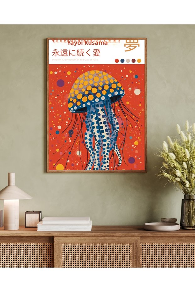 One Piece Living Room Office Decor Painting Yayoi Kusama Vrynt