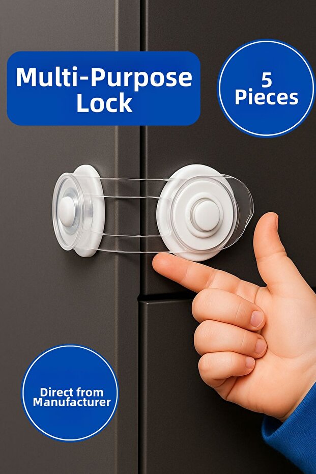 5Pcs Baby Child Drawer Cover Safety Drawer Cabinet Lock, Multi-Purpose Safety Lock