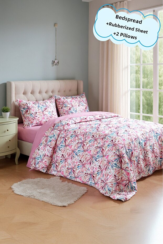 Premium Set | Elastic Sheet Bedding Set | Double - 1