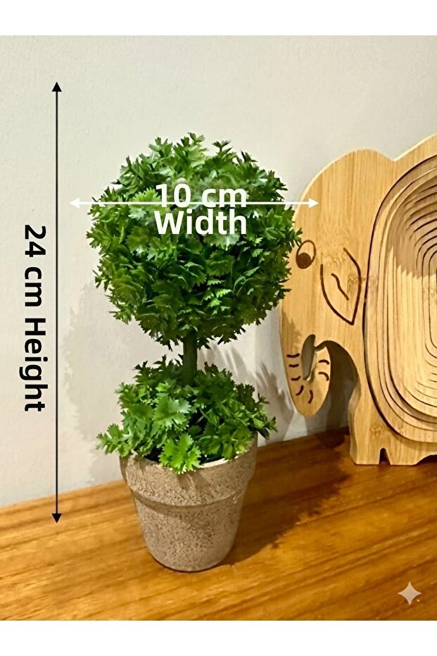 Home and Office Gift Decorative Artificial Boxwood Tree - Cobalt Branches 10X24 cm
