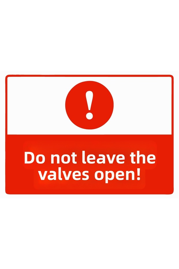 Do Not Open Valves Isg Warning Sign Pvc A3 30X42 cm