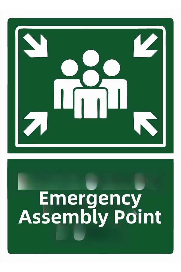 Emergency Muster Point Isg Warning Sign Pvc A4 21X30 cm