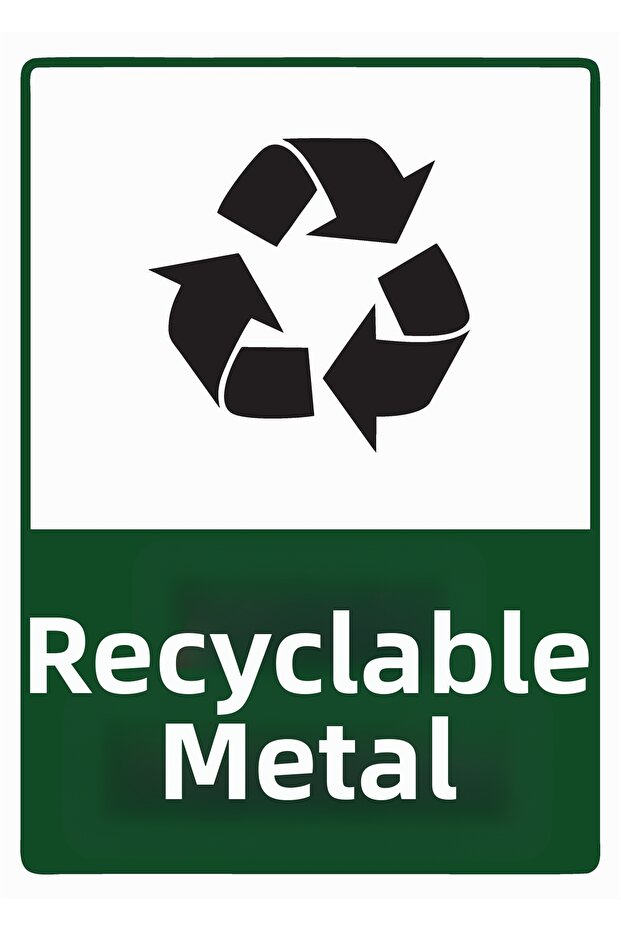 Waste Metal Isg Warning Sign Pvc A5 15X21 cm