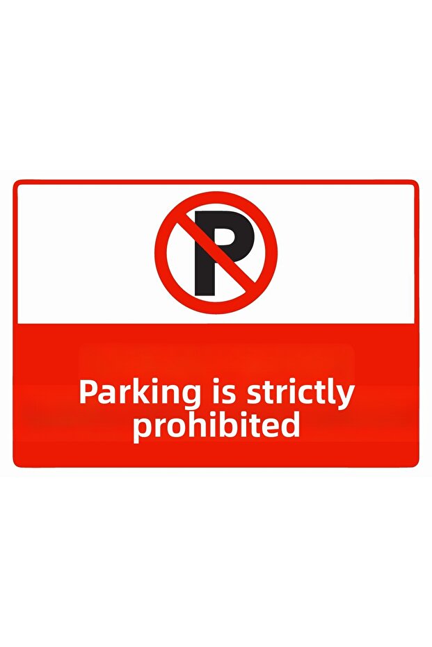 Parking Absolutely Prohibited Isg Warning Sign Pvc A5 15X21 cm
