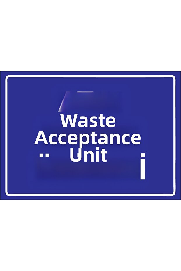 Unit for the Acceptance of Waste Isg Warning Sign Pvc A5 15X21 cm