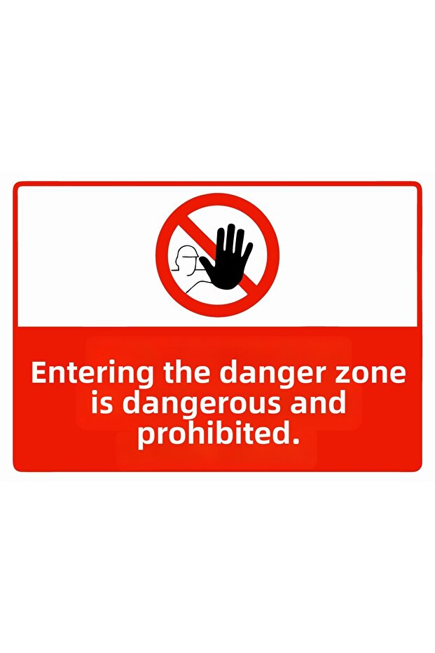Entering the Docking Area Is Dangerous and Prohibited Isg Warning Sign Pvc A5 15X21 cm