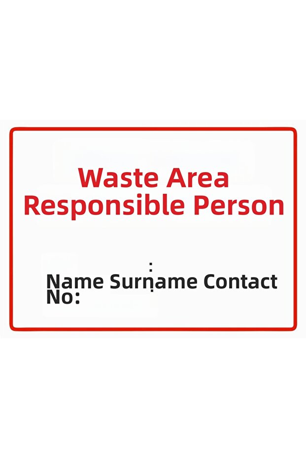 Waste Site Supervisor Ad-Surname-Relationship No Isg Warning Sign Pvc A4 21X30 cm