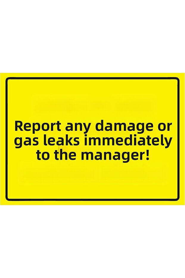 Immediately Notify the Supervisor of Leaks and Gas Leaks! Isg Warning Sign Pvc A4 21X30 cm
