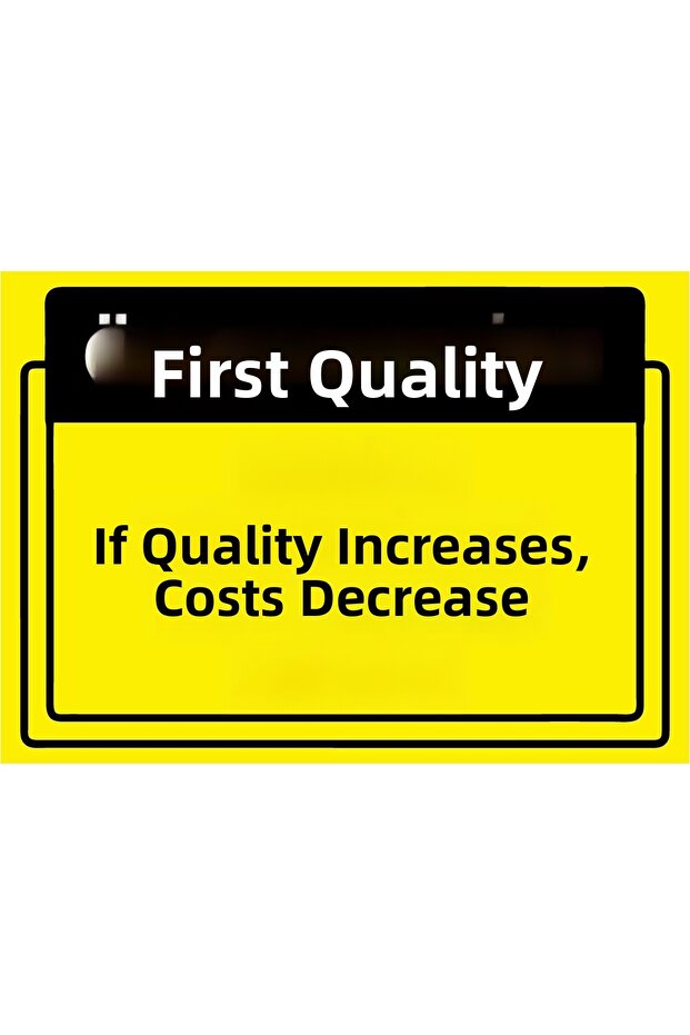 Quality First. If Quality Increases, Costs Decrease Isg Warning Sign Pvc A4 21X30 cm - 1