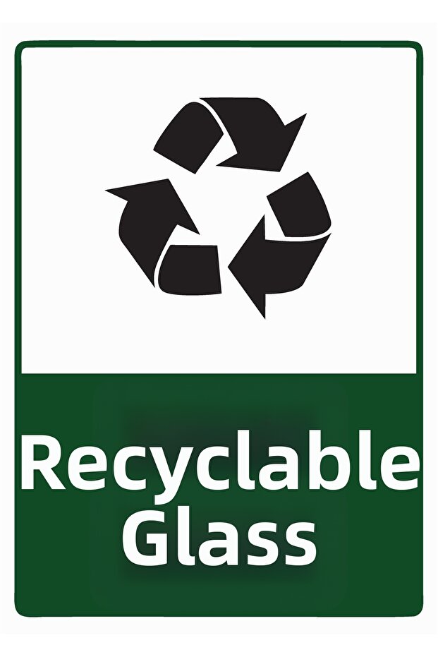 Waste Glass Isg Warning Sign Pvc A3 30X42 cm