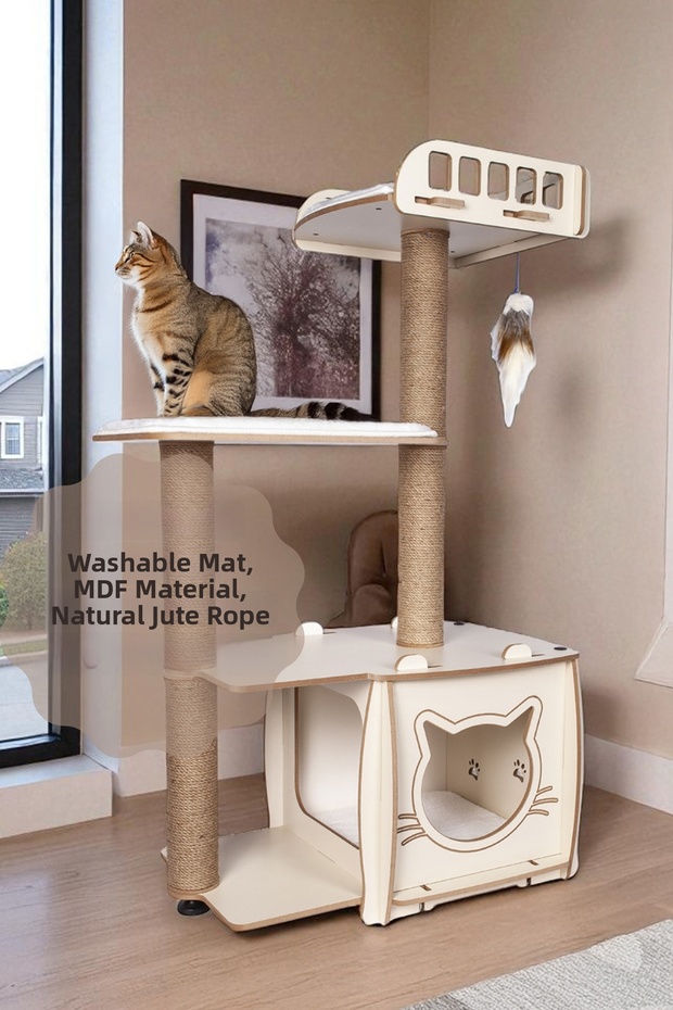 Layered Bed Cat Scratching and Playing House Cat Scratch Board