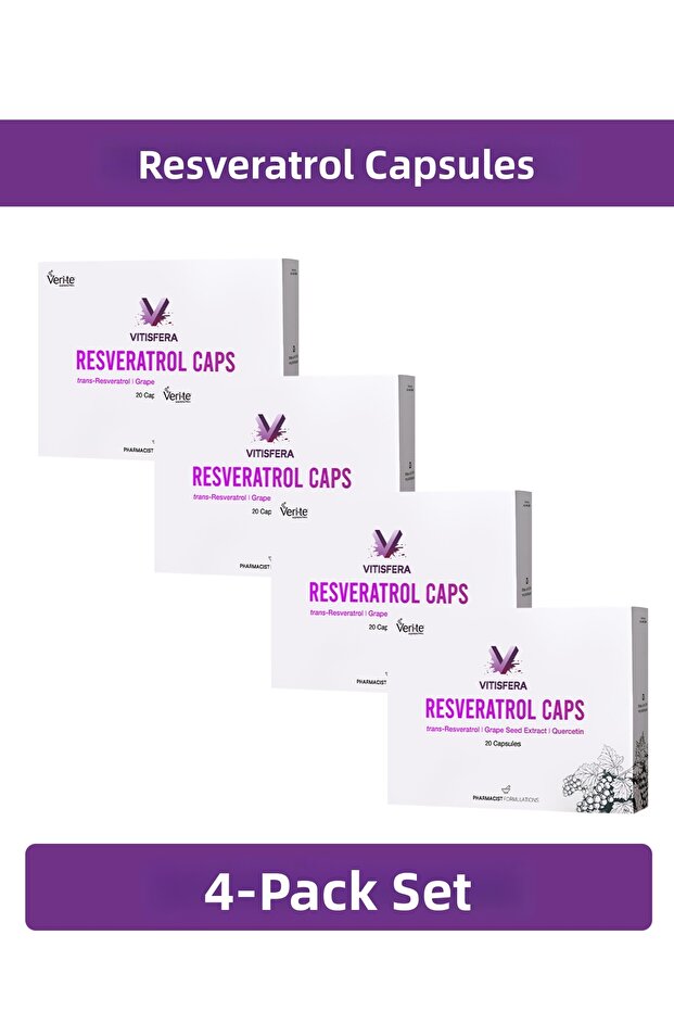 Resveratrol Caps Curing Pack (4 Boxes) - 1