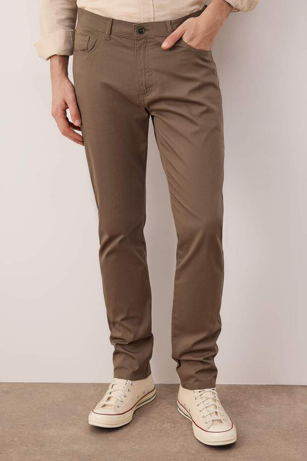 Haki Erkek Dokulu Kumaş Pantolon TMNAW26PL00027