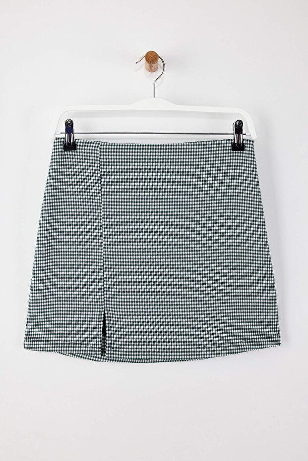 Siyah Kazayaklı Mini Şort Etek Şort & Bermuda TWOAW26SR00059 - 5