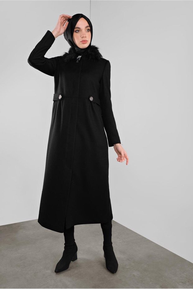 Brooched Collar Coat 90123
