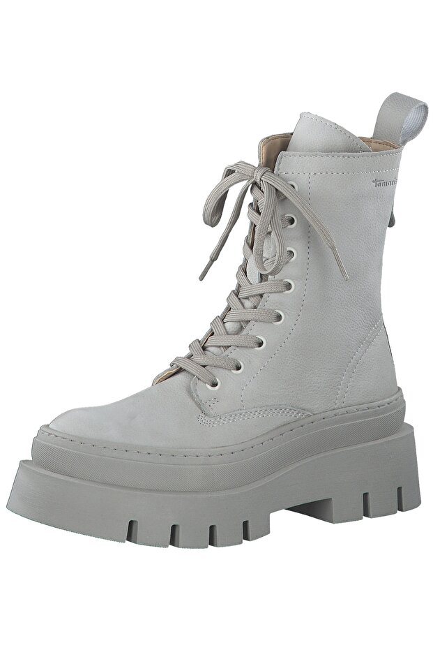 Damen Elegante Stiefelette 1-25843-29 Grau 215 Soft Grey Uni Leder mit Removable Sock - 1