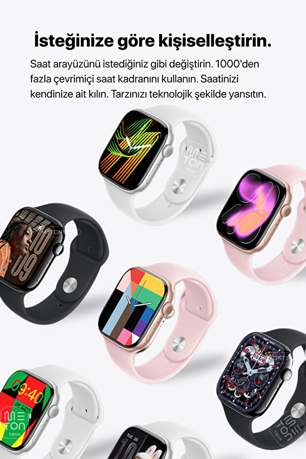 Watch 11 Pro Plus Akıllı Saat | Tüm Telefonlara Uyumlu | Koruyucu Hediyeli | Büyük Ekran Akıllı Saat - 7