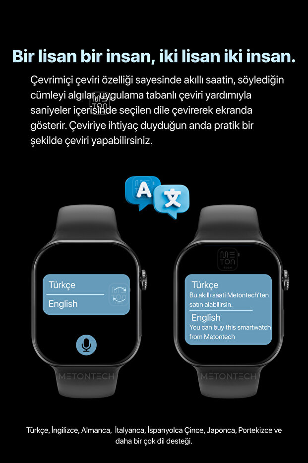 Watch 11 Pro Plus Akıllı Saat | Tüm Telefonlara Uyumlu | Koruyucu Hediyeli | Büyük Ekran Akıllı Saat - 3