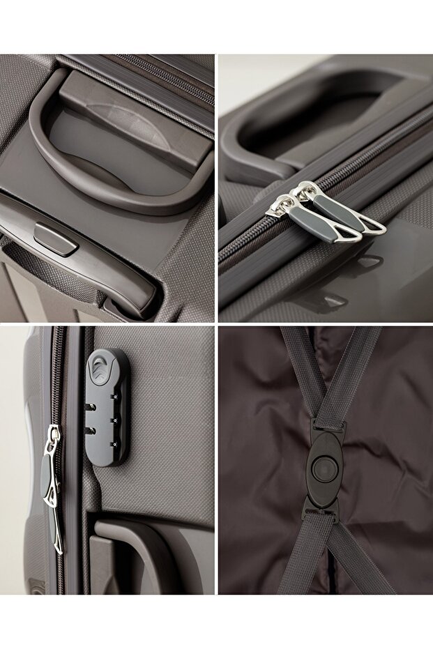 Huitre Valiz/Bavul - Gri - Orta Boy - 6