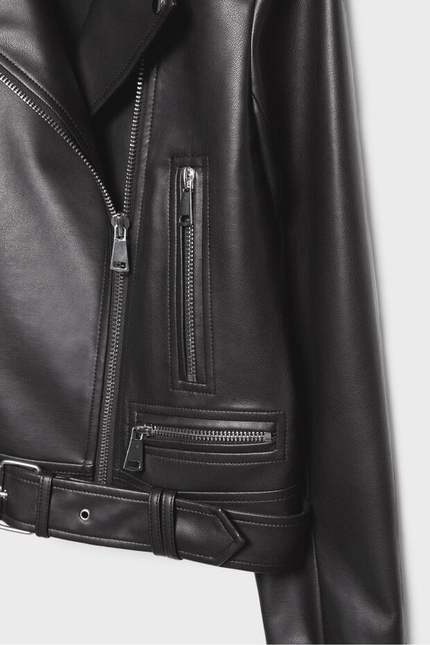 Suni Deri Biker Ceket - 7