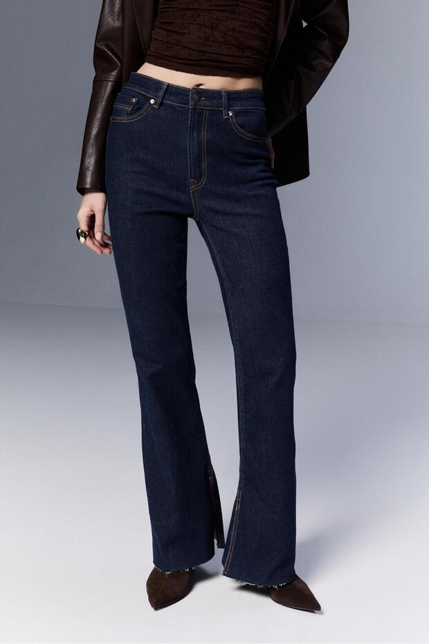 D74 slim fit İspanyol paça jean - 3