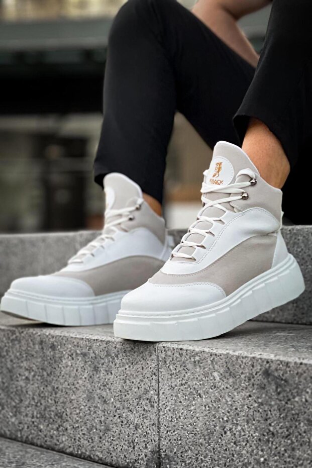 Fehér magassarkú csizma - 104-es modell - 7